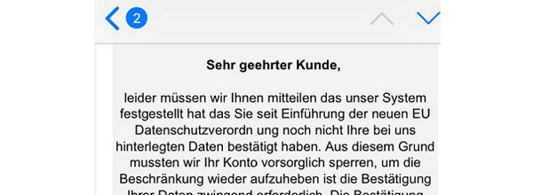 Phishing-Mail DSGVO