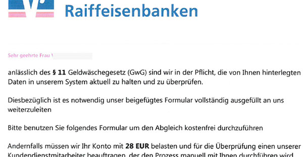 Phishing-Mail DSGVO