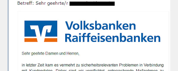 Phishing-Mail Identitätsprüfung