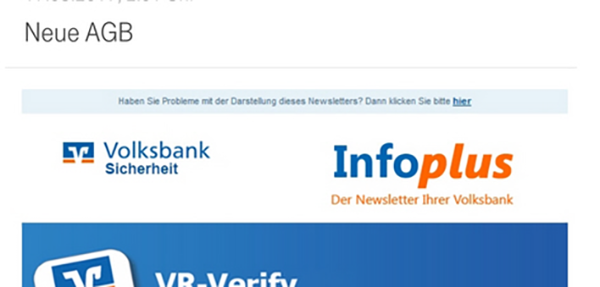 Phishing-Mail Sicheres Online-Banking