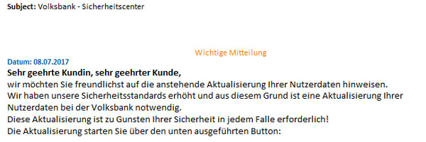 Phishing-Mail Sicherheitsstandards