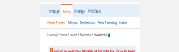Phishing-Warnung Demo-Überweisung