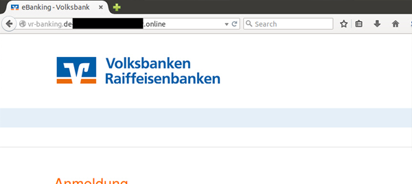 Phishing-Warnung Konto gesperrt