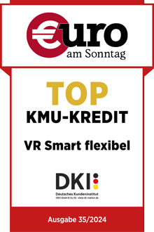 Unternehmerkredit: Note Sehr gut im Kreditvergleich der Euro am Sonntag in der Kategorie Preis/Leistung