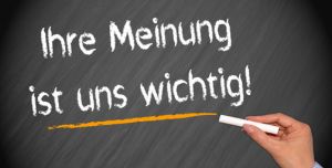 Ihre Meinung ist uns wichtig.