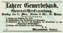Einladung zur Generalversammlung