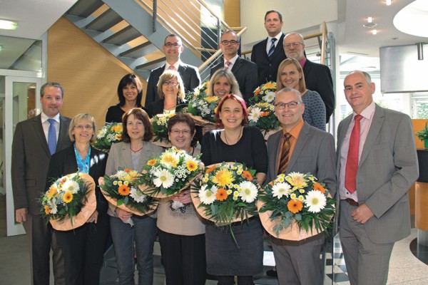 Volksbank Lahr ehrt langjährige Mitarbeiter