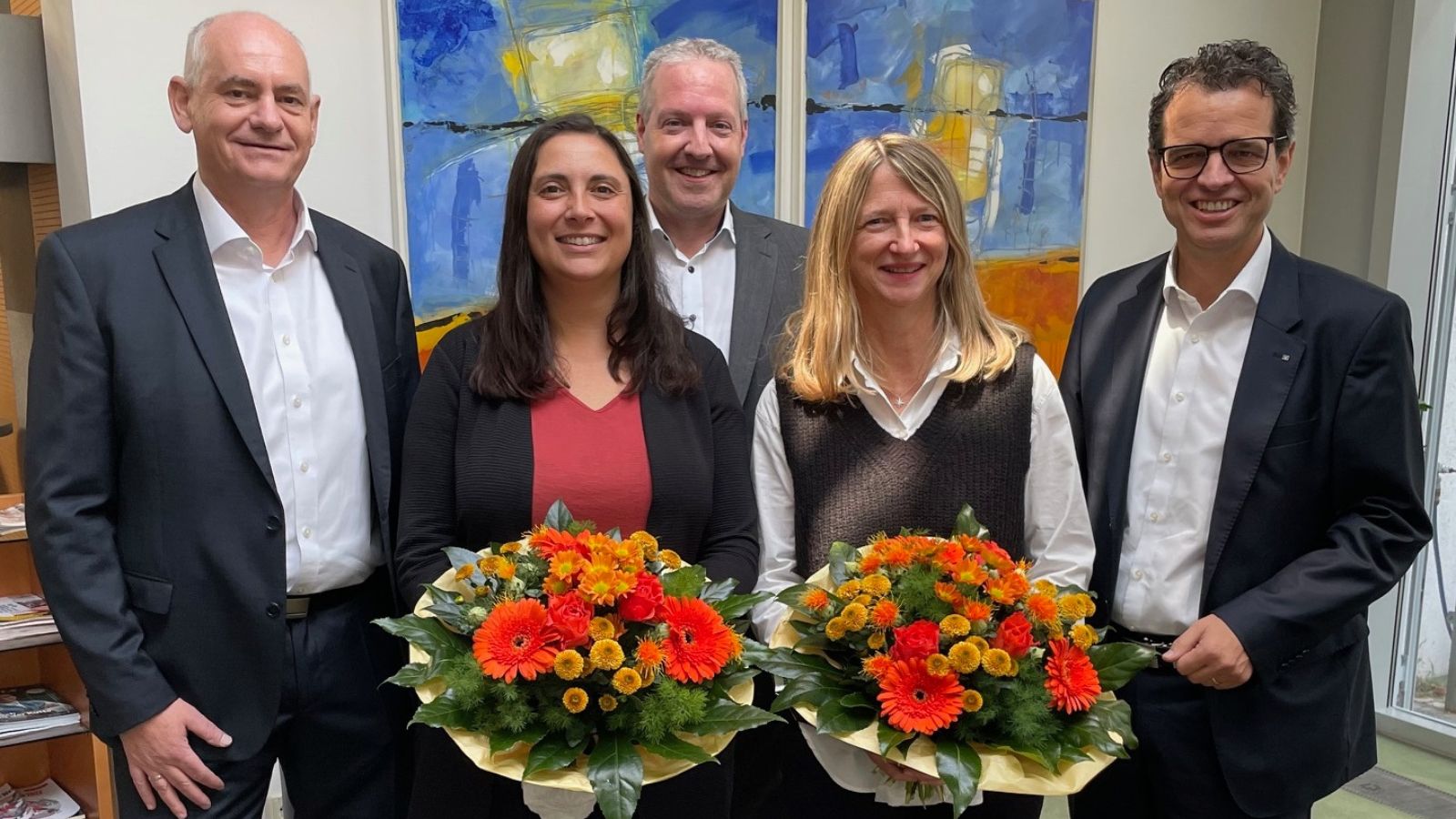 Ehrung zweier Mitarbeiterinnen für treue Betriebszugehörigkeit 