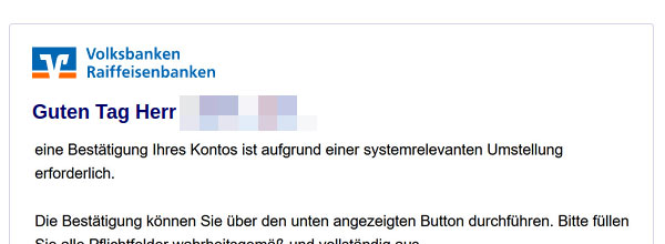 Phishing-Mail sicheres Online-Banking