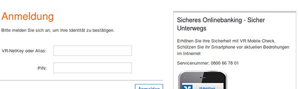 Phishing-Mail sicheres Online-Banking