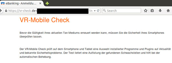 Phishing-Mail VR Mobile Check