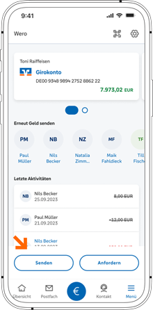Wero: Geld senden