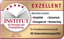 Siegel: Exzellent-Auszeichnung für die R+V Krankenversicherung AG